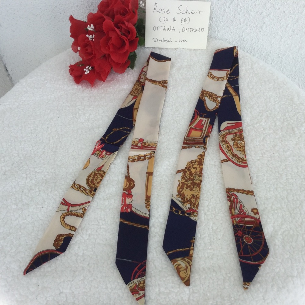 2pcs Twilly Scarves Handbag/ Handle Ribbon